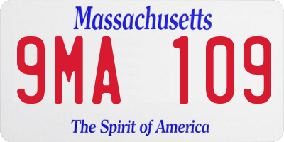 MA license plate 9MA109