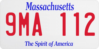 MA license plate 9MA112
