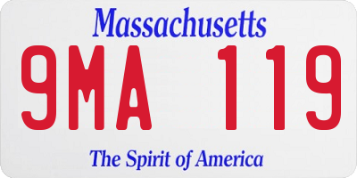 MA license plate 9MA119