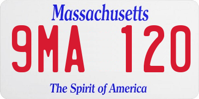 MA license plate 9MA120