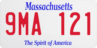 MA license plate 9MA121