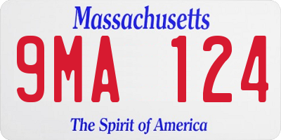 MA license plate 9MA124
