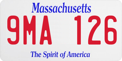 MA license plate 9MA126