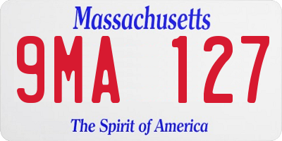 MA license plate 9MA127
