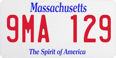MA license plate 9MA129