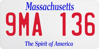 MA license plate 9MA136
