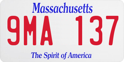 MA license plate 9MA137