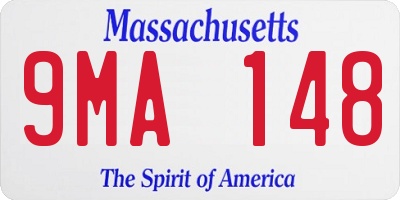 MA license plate 9MA148