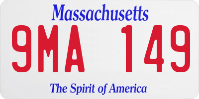 MA license plate 9MA149
