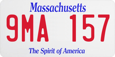 MA license plate 9MA157