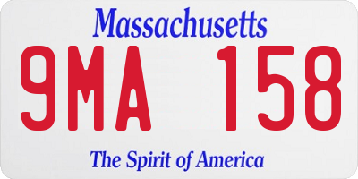 MA license plate 9MA158