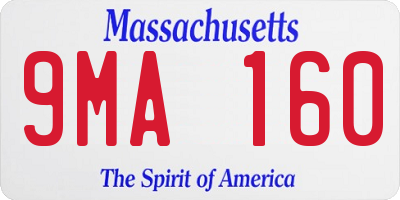 MA license plate 9MA160