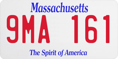 MA license plate 9MA161