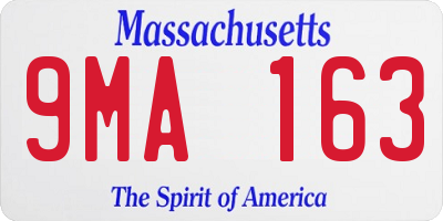 MA license plate 9MA163