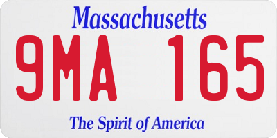 MA license plate 9MA165