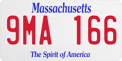 MA license plate 9MA166