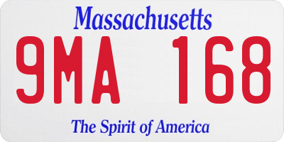 MA license plate 9MA168