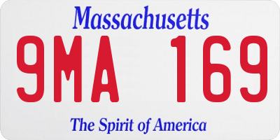 MA license plate 9MA169