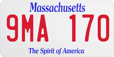 MA license plate 9MA170