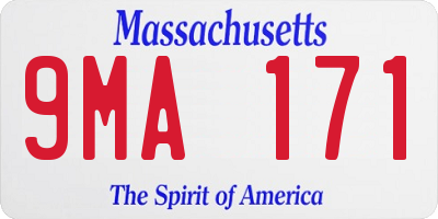 MA license plate 9MA171