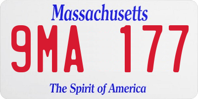 MA license plate 9MA177