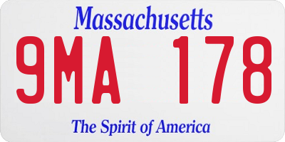 MA license plate 9MA178