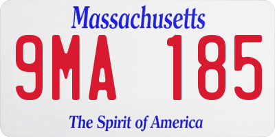 MA license plate 9MA185