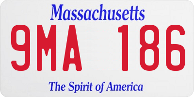 MA license plate 9MA186