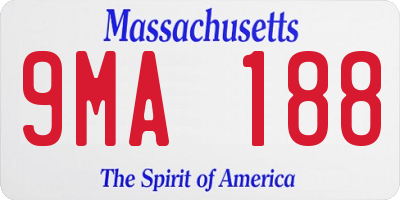 MA license plate 9MA188