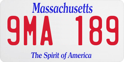 MA license plate 9MA189
