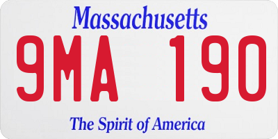 MA license plate 9MA190