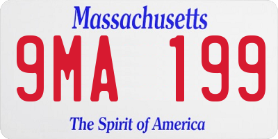 MA license plate 9MA199