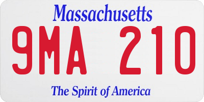 MA license plate 9MA210
