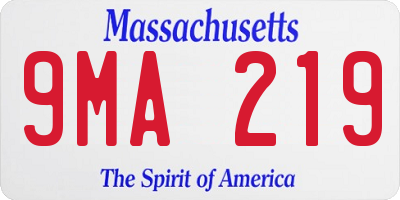 MA license plate 9MA219