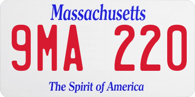 MA license plate 9MA220