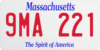 MA license plate 9MA221