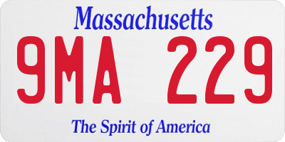 MA license plate 9MA229