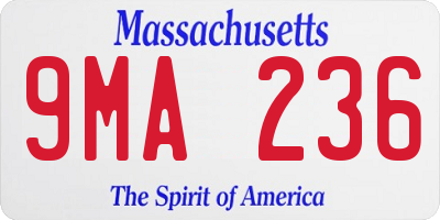 MA license plate 9MA236