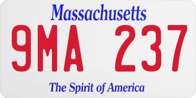 MA license plate 9MA237