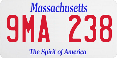 MA license plate 9MA238