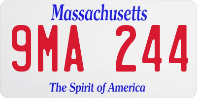 MA license plate 9MA244