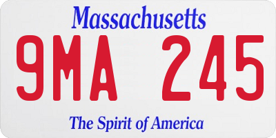 MA license plate 9MA245