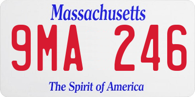 MA license plate 9MA246