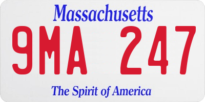 MA license plate 9MA247