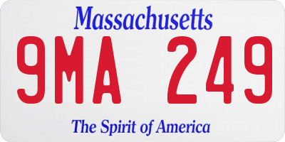 MA license plate 9MA249