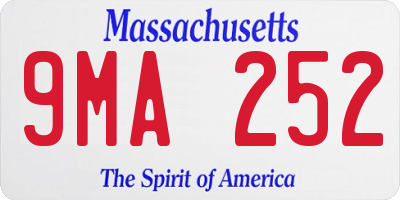 MA license plate 9MA252