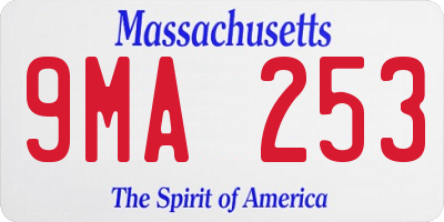 MA license plate 9MA253