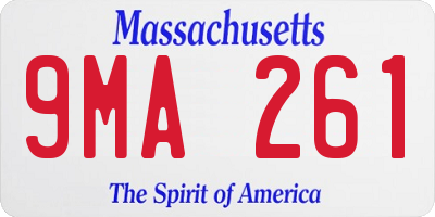 MA license plate 9MA261