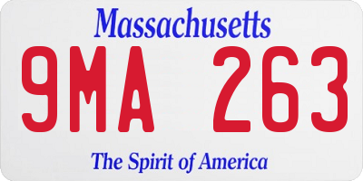 MA license plate 9MA263