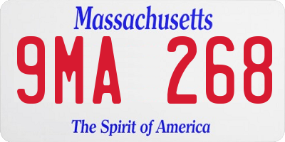 MA license plate 9MA268